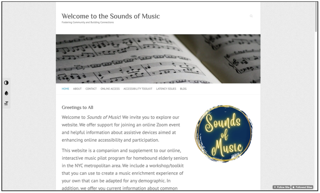 Sounds of Music website homepage